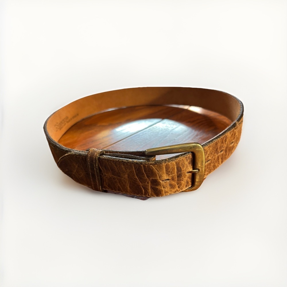Nocona mens brown‎ belt size 32 genuine leather USA Texas